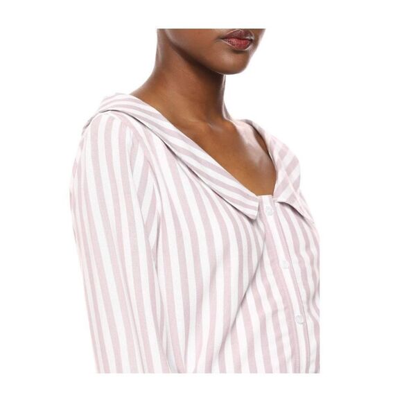 Cupcakes and Cashmere Women's Daylily Yarn Dyed Rayon Stripe Shirt Dress Size XS - Picture 3 of 16